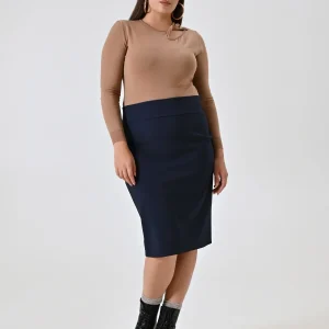 Gonna Curvy Tubino Blu