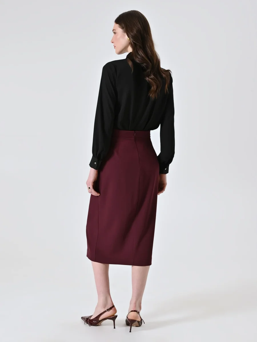 Gonna Tubino in Cadi Bordeaux - immagine 3